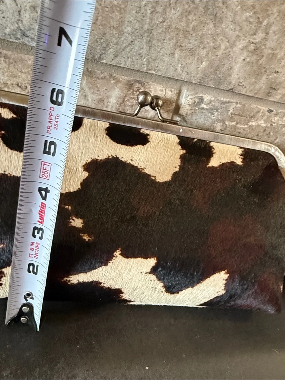 Patricia Nash Cowhide Frame Clutch / Crossbody and Coin Purse Set